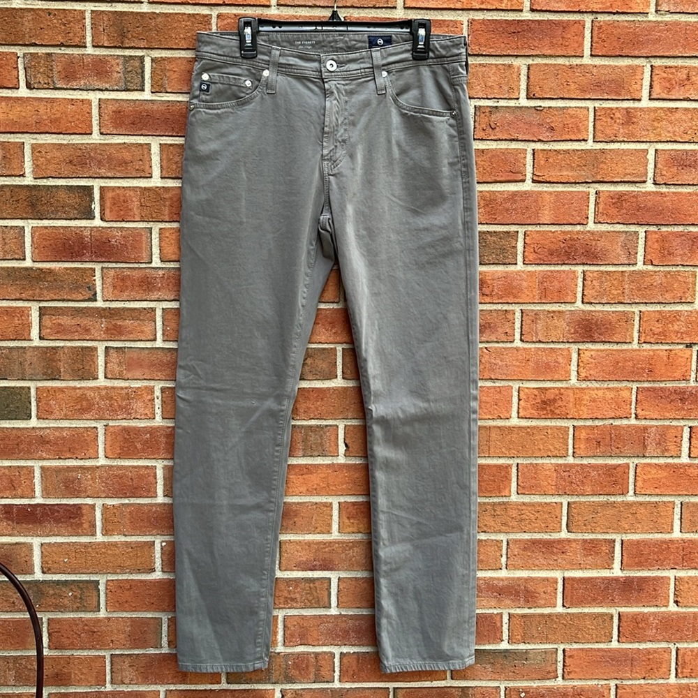 AG Adriano Goldschmied Everett Slim Straight Stretch Sateen Pants size 32x32